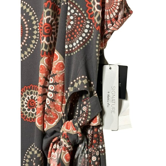 NWT Signature By Robbie Bee Ladies Short Sleeve Midi Scoop Neck Dress SZ 3X - Picture 7 of 9